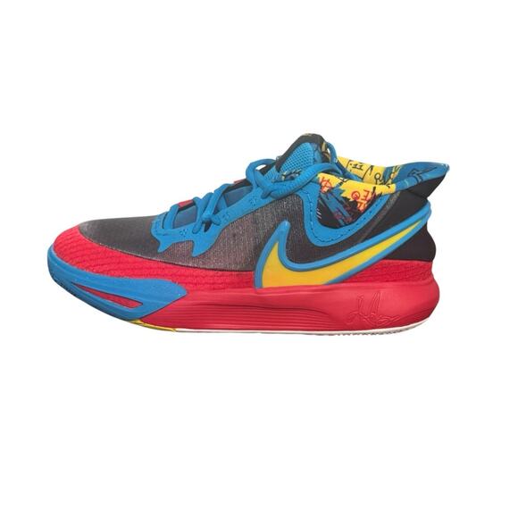 NIB! Nike Kyrie 8 GO SE GS Black Blue Tour Yellow Sneakers - Youth 5.5 - Picture 3 of 9